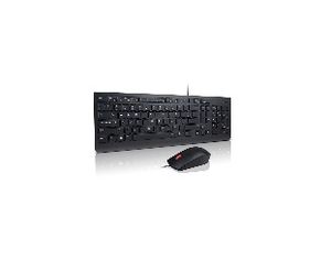 Lenovo 4X30L79922 Set met toetsenbord en muis Kabelgebonden Spatwaterdicht QWERTY, US-Engels, Windows Zwart