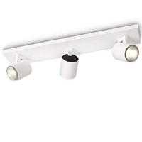 Philips Runner opbouwspot 3-lichts - Wit - GU10 - Draaibare spots - Eenvoudige installatie. - Exclusief lichtbron