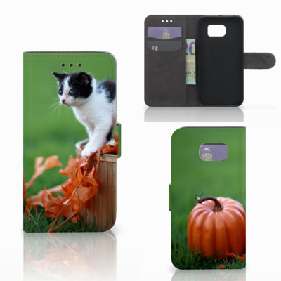 Samsung Galaxy S6 | S6 Duos Telefoonhoesje met Pasjes Kitten Samsung Galaxy S6 | S6 Duos Telefoonhoesje met Pasjes Kitten