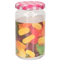 Weckpot/inmaakpot Classic - 450 ml - kunststof - draaideksel - rood - D7 x H13 cm