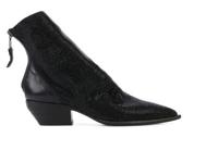 Strategia Dames Enkellaarsjes in Leder (Zwart)