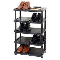 Concorde Schoenenrek - zwart - 10 paar schoenen - kunststof - 48 x 30 x 80 cm   -