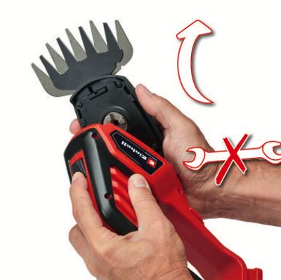 Einhell Einhell Power X-Change Akku-Gras- und Strauchschere GE-CG 18/100 Li-Solo Grasschaar Accu Softgriff