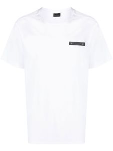 Billionaire t-shirt en coton à patch logo - Blanc