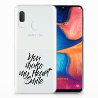 Samsung Galaxy A20e Siliconen hoesje met naam Heart Smile - thumbnail