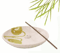 YUKARI Wierookbrander Keramiek Theezaden Motief