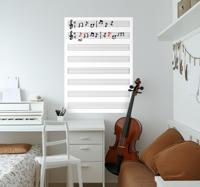 Sticker whiteboard muziekstuk