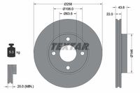 Remschijf TEXTAR, Remschijftype: Binnen geventileerd, u.a. für Ford, Mazda