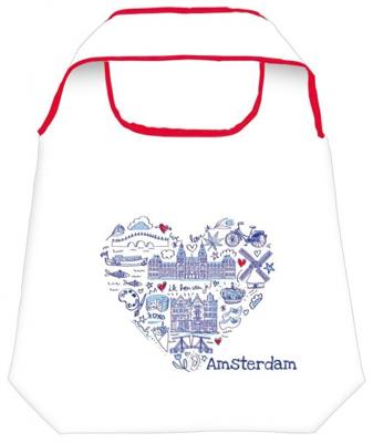 Moses Shopper opvouwbare boodschappentas Amsterdam 10 liter Moses Shopper opvouwbare boodschappentas Amsterdam 10 liter