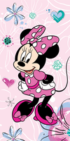 Minnie Mouse strandlaken flowers 70 x 140 cm - thumbnail