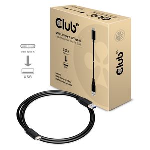 club3D USB-kabel USB 3.2 Gen1 (USB 3.0 / USB 3.1 Gen1) USB-C stekker, USB-A stekker 1.00 m Zwart CAC-1523