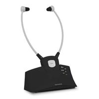 TechniSat STEREOMAN ISI 3 Draadloze stereo draadloze hoofdtelefoon voor televisie en muzieksystemen met dockingstation, zwart