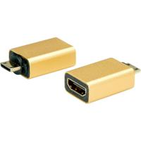 Roline 12.03.3154 Adapter [1x HDMI-stekker C mini - 1x HDMI-bus] Goud (metallic) - thumbnail