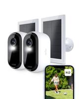 Arlo Essential 2 HD Draadloze Wi-Fi Beveiligingscamera voor Buiten incl. Zonnepanelen, 1080p Video, Kleurennachtzicht, Licht, Bewegingsmelder, Sirene, 2-Weg Audio, Arlo Secure Proefperiode, Set van 2