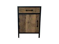 Nachtkast hout/staal 42 cm / 343