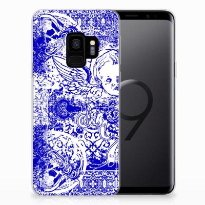 Silicone Back Case Samsung Galaxy S9 Angel Skull Blauw Silicone Back Case Samsung Galaxy S9 Angel Skull Blauw