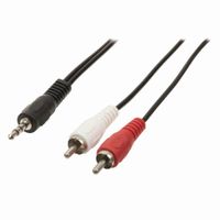 Nedis CAGB22200BK20 Stereo-audiokabel 3,5 Mm Male - 2x Rca Male 2,0 M Zwart - thumbnail