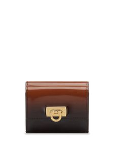 Ferragamo portefeuille Gancini en cuir - Marron