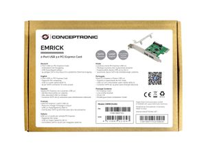 Conceptronic EMRICK 2-Port USB 3.2 Gen 2 PCI-Express-Karte PCI Express kaart PCIe