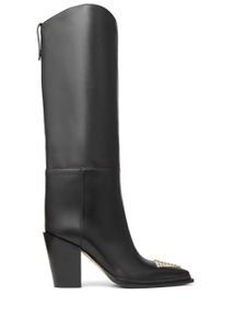 Jimmy Choo bottes Cece 80 mm à détails de clous - Noir