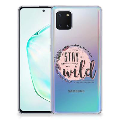 Samsung Galaxy Note 10 Lite Telefoonhoesje met Naam Boho Stay Wild Samsung Galaxy Note 10 Lite Telefoonhoesje met Naam Boho Stay Wild