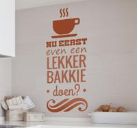 Muursticker keuken lekker bakkie koffie doen - thumbnail