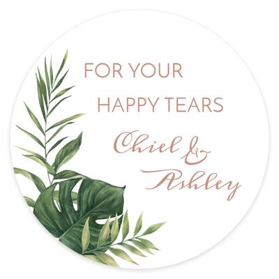 Etiket rond 35mm happy tears Beautiful botanics Etiket rond 35mm happy tears Beautiful botanics