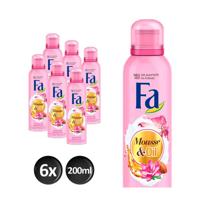 Fa Foam Cream&Oil Magnolia douchegel - 6x 200ml multiverpakking