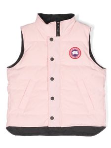 Canada Goose Kids gilet matelassé à patch logo - Rose