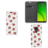 Motorola Moto G7 Power Hoesje met Magneet Hearts