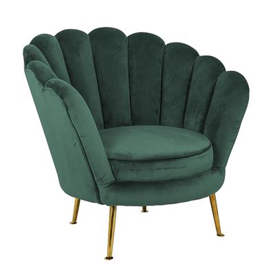 Fauteuil Perla groen fluweel / goud Richmond