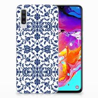 Samsung Galaxy A70 TPU Case Flower Blue