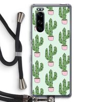 Cactus Lover: Sony Xperia 5 Transparant Hoesje met koord - thumbnail