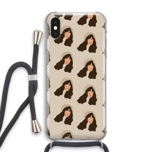 Bonjour mon amour: iPhone X Transparant Hoesje met koord