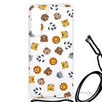 Doorzichtige Silicone Hoesje voor Samsung Galaxy S23 Plus Dieren Emojis