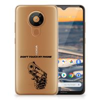 Nokia 5.3 Silicone-hoesje Gun Don't Touch My Phone - thumbnail