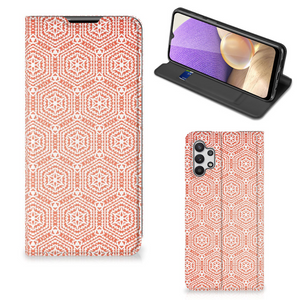 Samsung Galaxy A32 5G Hoesje met Magneet Pattern Orange