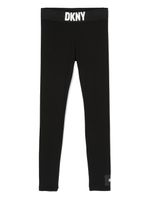 Dkny Kids legging en coton stretch à taille à logo - Noir