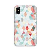 Gekleurde driehoekjes pastel: iPhone X Volledig Geprint Hoesje