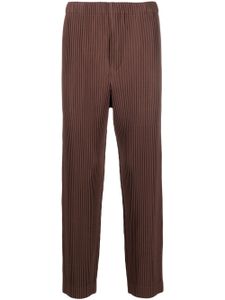 Homme Plissé Issey Miyake pantalon MC December à design plissé - Marron