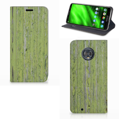 Motorola Moto G6 Book Wallet Case Green Wood