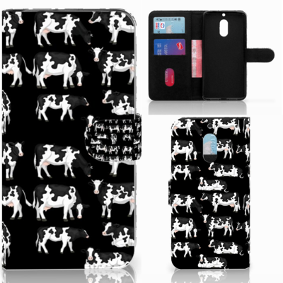 Nokia 6 Telefoonhoesje met Pasjes Koetjes Nokia 6 Telefoonhoesje met Pasjes Koetjes