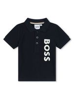 BOSS Kidswear polo en coton à logo imprimé - Bleu