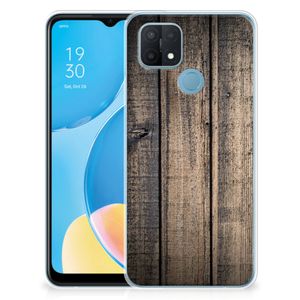 OPPO A15 Bumper Hoesje Steigerhout