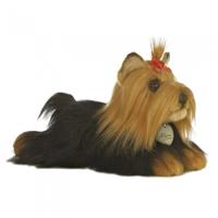 Aurora knuffel Mini Yoni Yorkshire Terrier hond bruin 28 cm