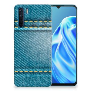 OPPO A91 Silicone Back Cover Jeans