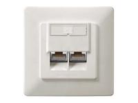 125765 - Inbouwaansluitdoos - RJ-45 X 2 - RAL 1013 (pak van 5)