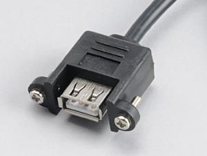 Akasa USB-kabel USB 2.0 Shrouded header 4-polig, USB-A bus 0.60 m Zwart Schroefbaar, Vergulde steekcontacten, UL gecertificeerd AK-CBUB06-60BK