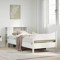 vidaXL Bedframe zonder matras massief grenenhout wit 90x200 cm, bed, bed ombouw, bedbodem, slaapkamermeubel, eenpersoonsbed, 1 persoonsbed