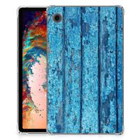 Samsung Galaxy Tab A9 Silicone Tablet Hoes Wood Blue